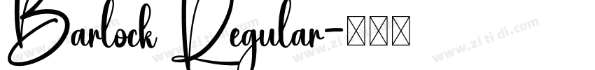 Barlock Regular字体转换